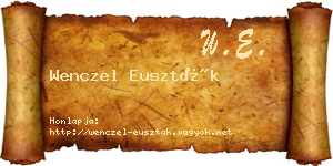 Wenczel Euszták névjegykártya